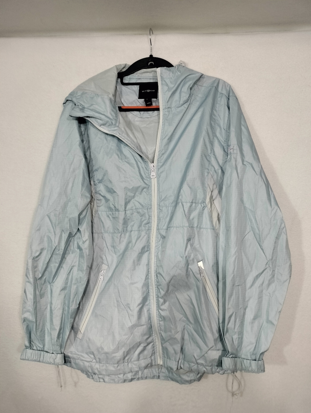 Wt02 Pale Blue Hooded Lightweight Wind Jacket